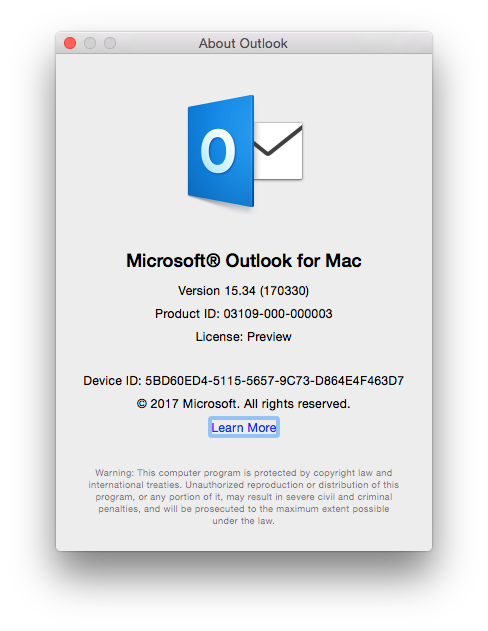 Outlook for Mac Preview differentiate users