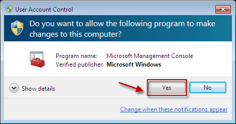 If you are prompted for confirmation, click Yes.