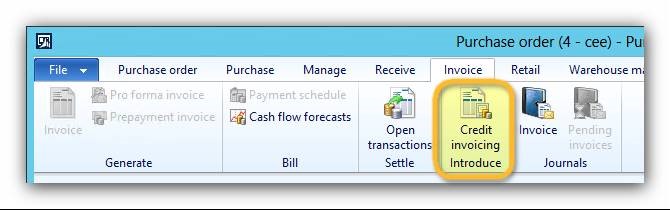 This image shows you how to differ TD01 and TD05 document types by using the Credit invoicing functionality.