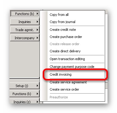 This image shows you how to differ TD01 and TD05 document types by using the Credit invoicing functionality.