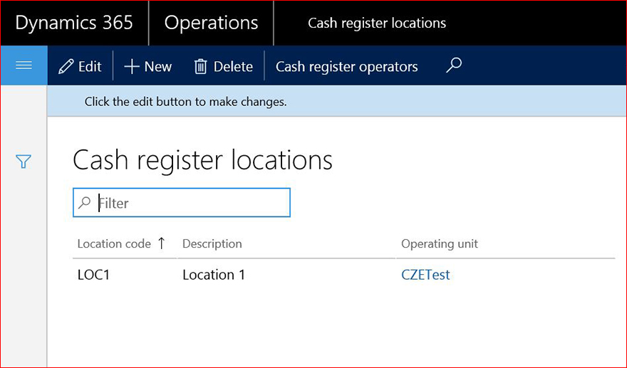 This image shows how to create a cash register location.