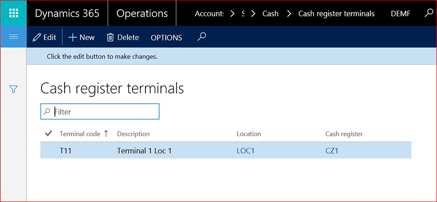 This image shows how to create a cash register terminal.