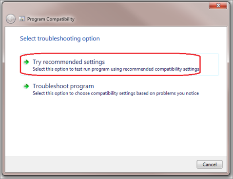 Try recommended settings