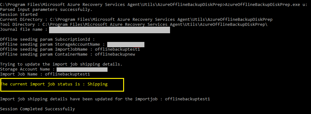 AzureOfflineBackupDiskPrep.exe utility