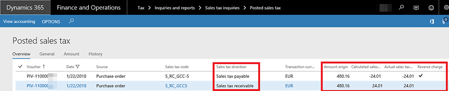 Reverse Charge transactions