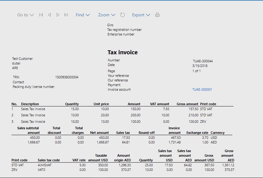 Sales Invoice