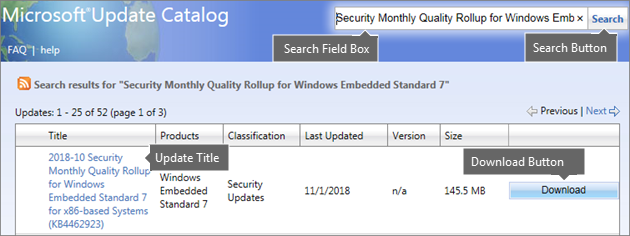 Microsoft Update Catalog WES7