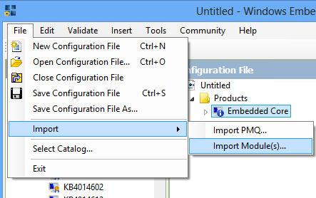 Import WE8S packages by using ICE