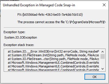 4508640 Event Viewer Error 2